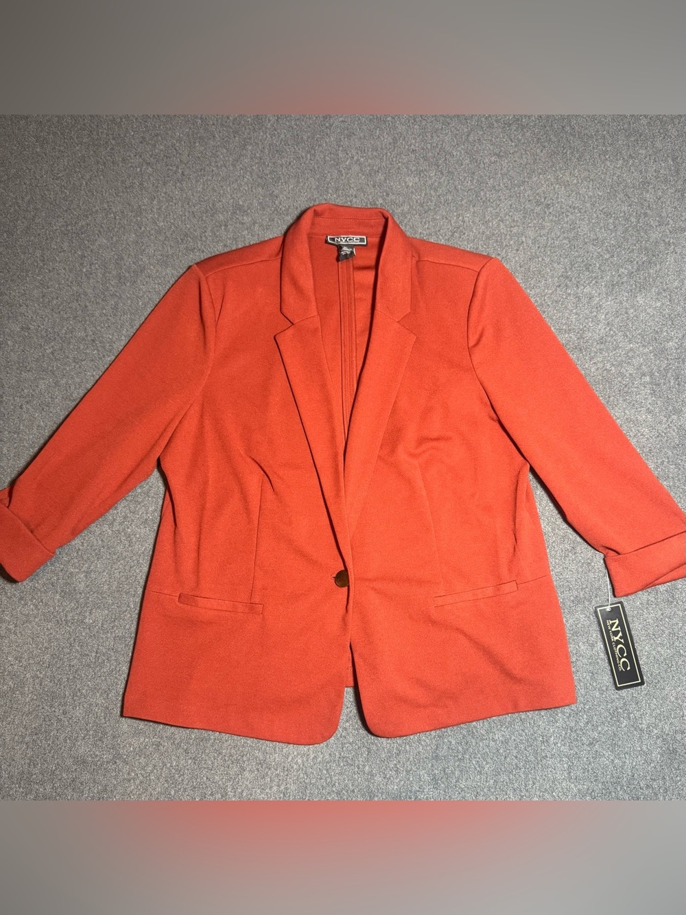 NY&C Women’s Coral Single-Button Blazer